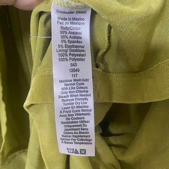 Coldwater Creek 3X Womens Green Short Sleeve Tie-Front Blouse Liquid Knit - Picture 3 of 9